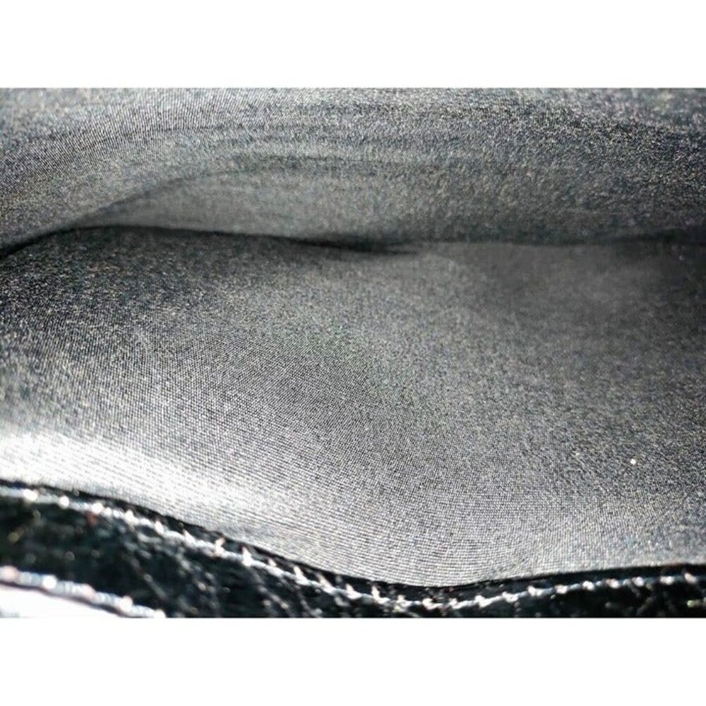 Vintage Sleek Stylish 80s Leather Detachable Strap Shoulder Hand Bag Black Brown - Picture 6 of 7